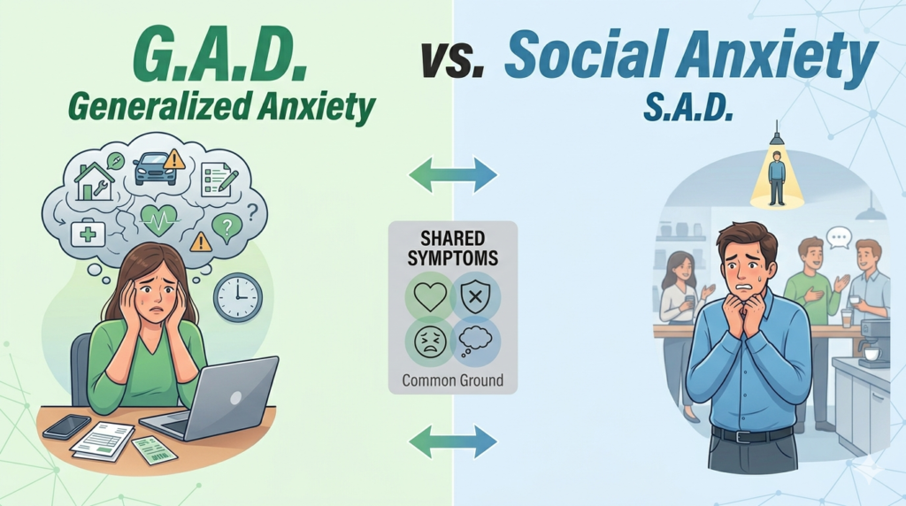 Generalized Anxiety vs Social Anxiety