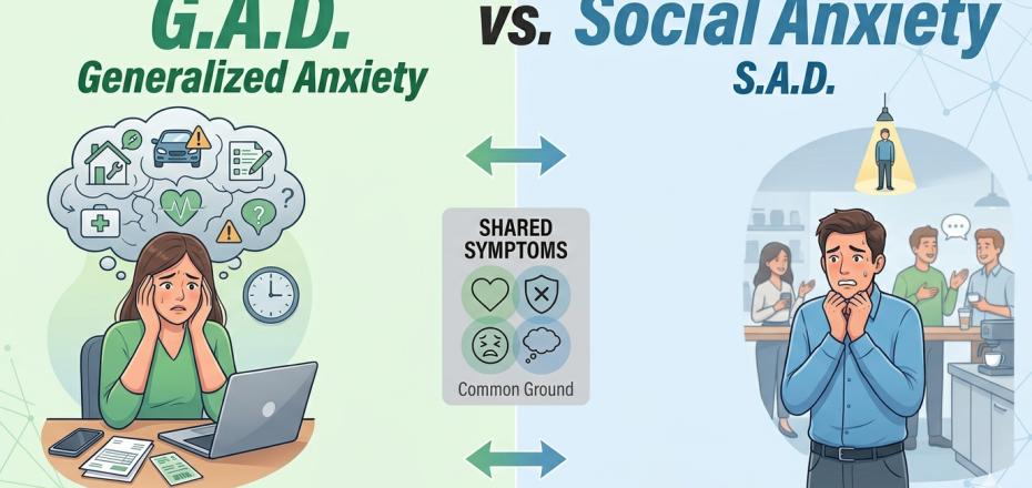 Generalized Anxiety vs Social Anxiety